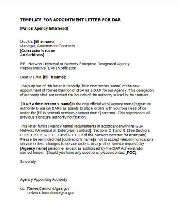 appointment letter templates free sample example format download - sample agent appointment letters appointment letter templates free sample example format download - sample agent appointment letters