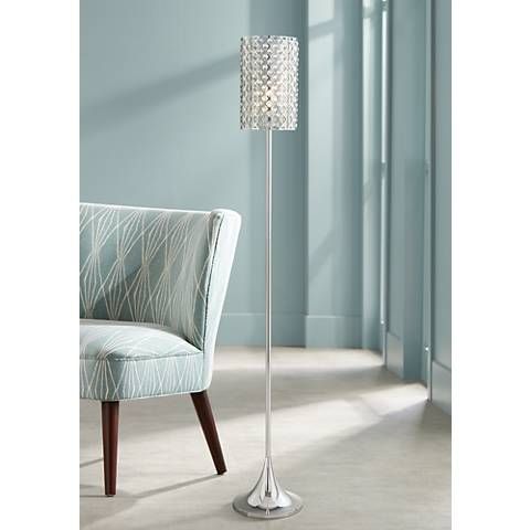 Possini Euro Glitz Crystal and Chrome Floor Lamp | Indoor Possini Euro Glitz Crystal and Chrome Floor Lamp | Indoor