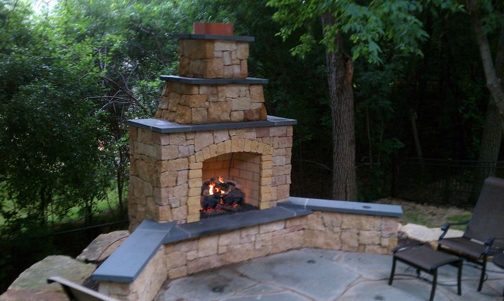 Outdoor Gas Fireplaces Kasota Fireplace With Bluestone Caps And Log Burnsville Kits Backyard Fire Pit Chimney Outdoor Fireplace Kits, Best Outdoor Fireplace Kits