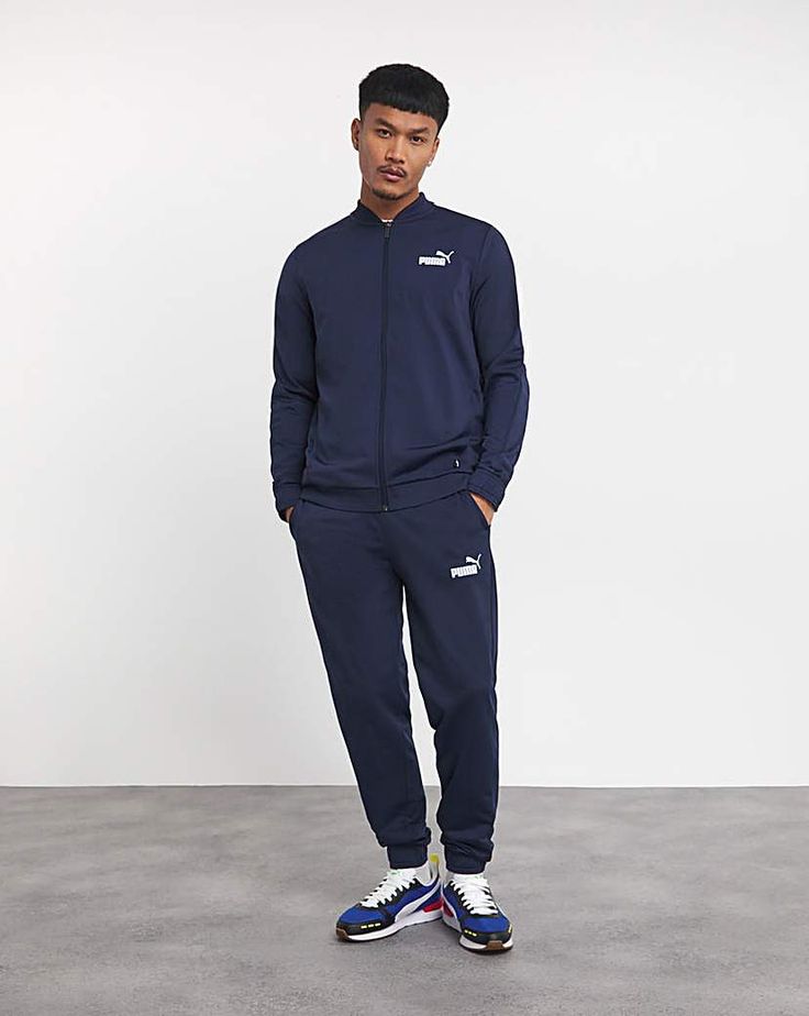 Puma PUMA Baseball Tricot Suit Navy Mens Sports Sweatshirts