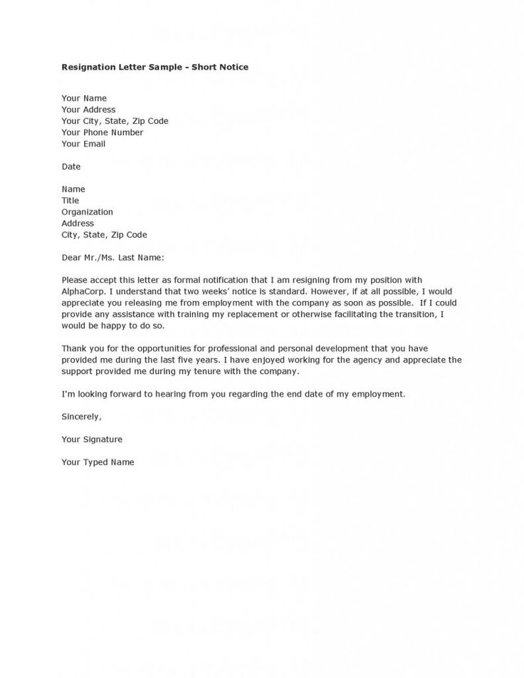 letter of resignation hostile work environment