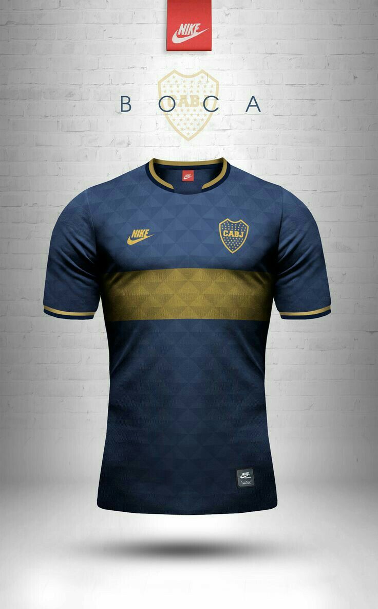 camiseta de boca retro nike