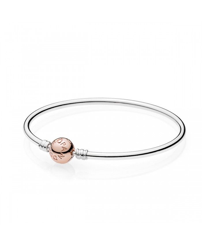 Pandora Jonc Moments en Argent, Fermoir Rose 580713 Pandora Jonc Moments en Argent, Fermoir Rose 580713