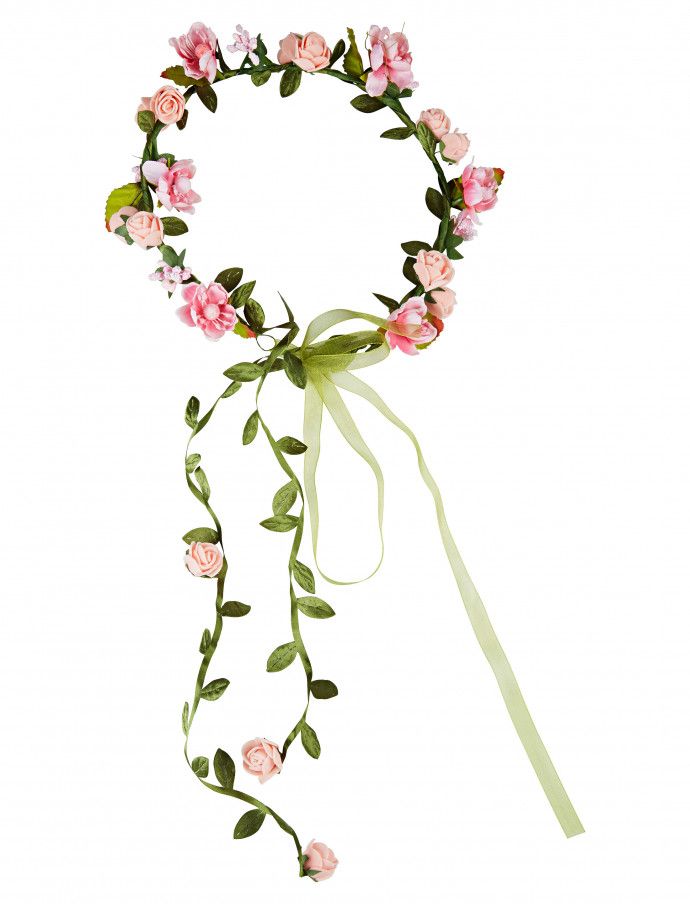 BLUMEN HAAR KRANZ BLÜTEN KRONE HAARBAND HAARREIF FESTIVAL TRACHT WIESN VINTAGE