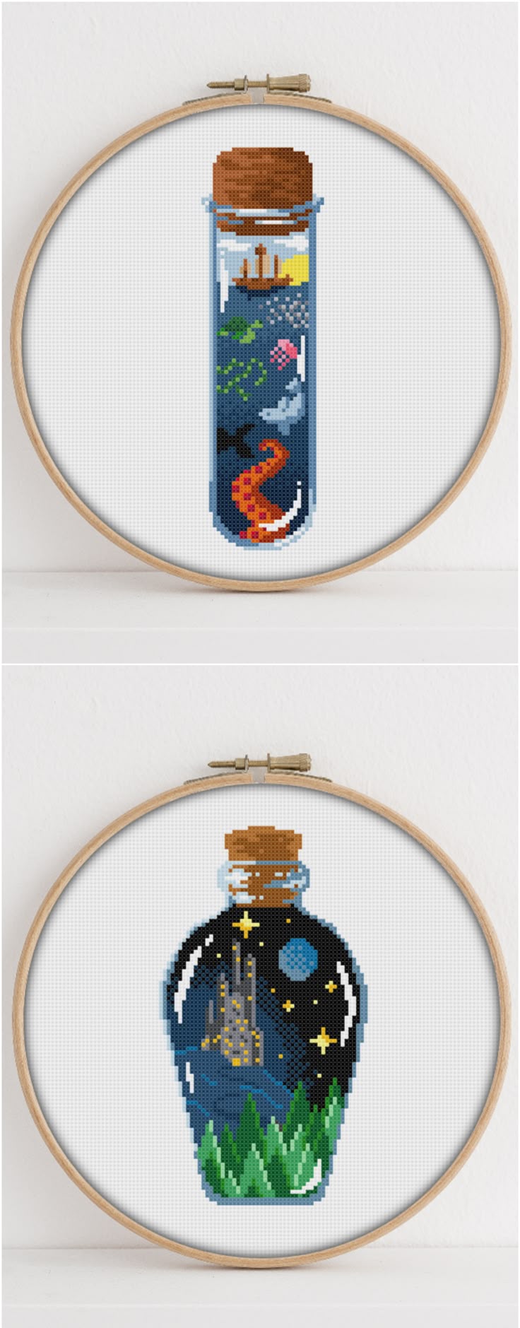 Magic Bottle cross stitch - Fairytale - Ocean #crossstitch #crossstitchpattern
