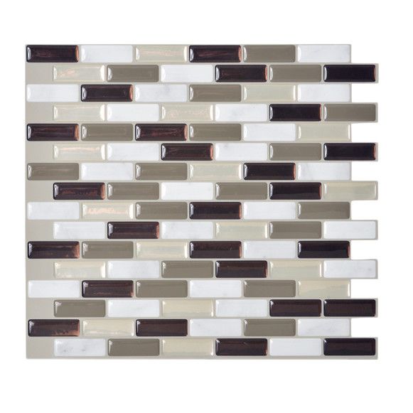 Best 25 Self Adhesive Wall Tiles Ideas On Pinterest Mosaik Murano Stone 10 20 X 9 L Stick Wall Tile In Taupe White Gray