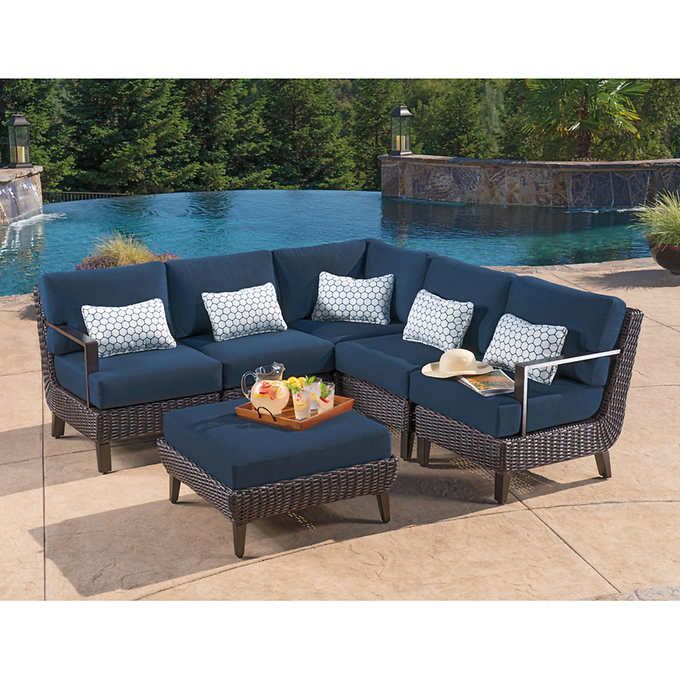 Features Set Includes 1 Left Arm Lounge Chair With Cushions Right Wit Patio Furniture Sets Costco Teak Outdoor Patio Furniture Sets, Teak Patio Furniture Costco