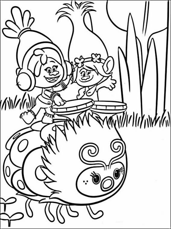7 best Coloring Pages Treasure Trolls images on Pinterest Adult