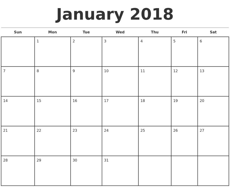 Calendar Monthly Printable