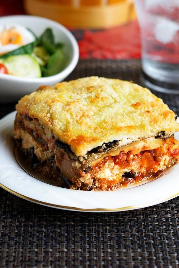 vegetarisk lasagne aubergine zucchini