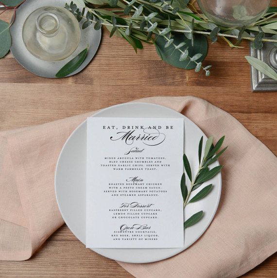 10 best Printable Wedding Menus images on Pinterest Card wedding - wedding menu 10 best Printable Wedding Menus images on Pinterest Card wedding - wedding menu