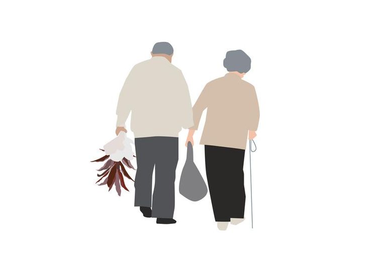 Download 15 Flat Vector People Illustration - Elderly - Old people ...