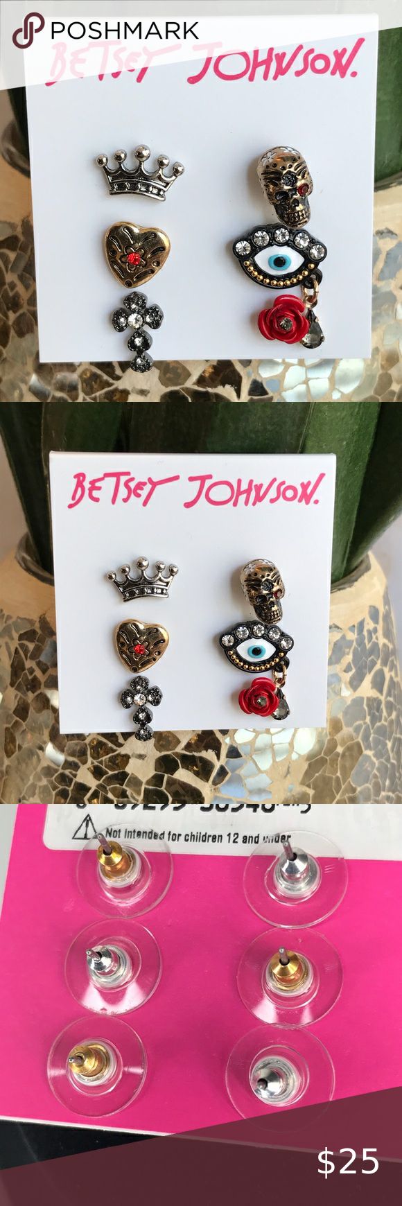 Betsey Johnson Rockin RichesStud Set | Betsey johnson, Betsey, Betsey johnson jewelry Betsey Johnson Rockin RichesStud Set | Betsey johnson, Betsey, Betsey johnson jewelry