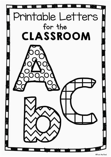 free printable letters for classroom display free