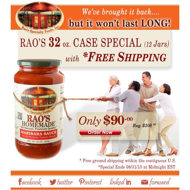 Raos pizza sauce nutrition