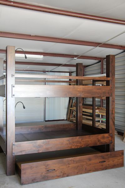 55 Best Custom Bunk Beds Images On Pinterest Custom Queen Over Bunk Bed Knotty Alder Construction Gunstock Finish Includes