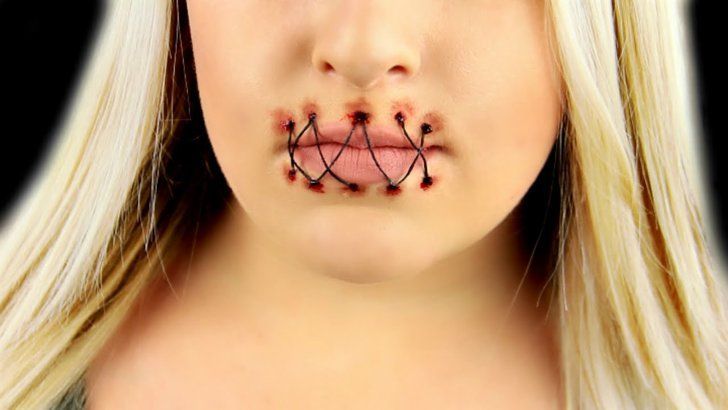 Image result for sfx makeup sewn mouth