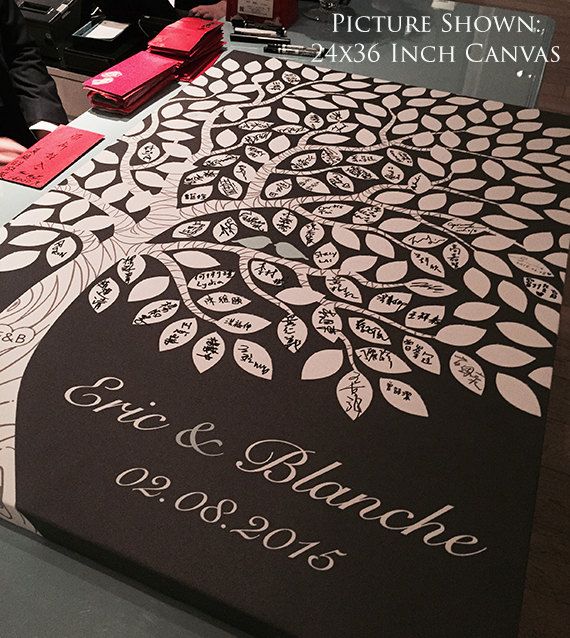 rustic wedding guest book alternative custom guest book wedding tree sign book for wedding