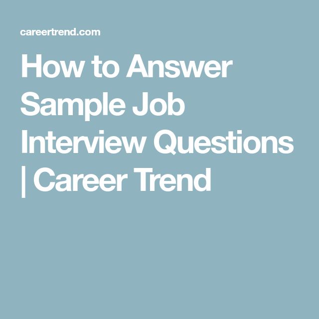 interview questions and answers samples