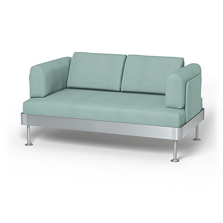 Ikea Delaktig 2 Seater Sofa Cover Mineral Blue Linen Bemz In 2021 2 Seater Sofa Seat Cushion Covers Sofa Covers