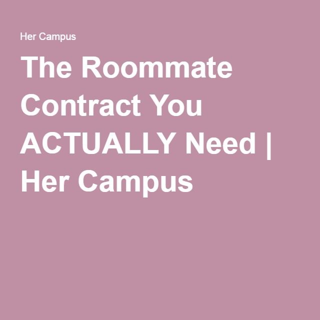 roommate contract