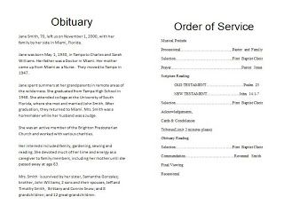 funeral order of service template word koni polycode co