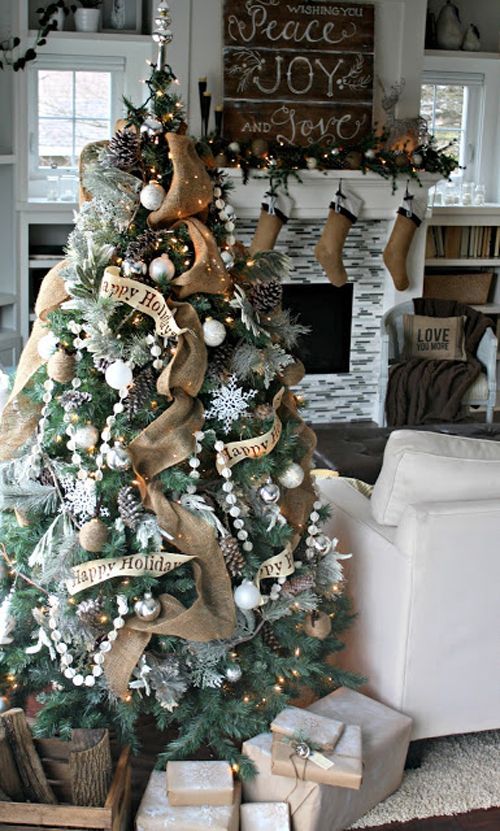 Beautiful Decorated Christmas Tree Picturingimages Vintage DecorationsRustic Beautiful Decorated Christmas Tree Picturingimages Vintage DecorationsRustic