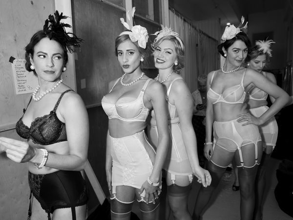 Group street humilation lingerie