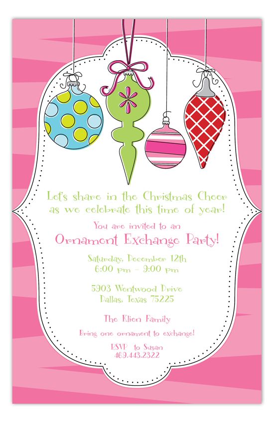 christmas tea invitation