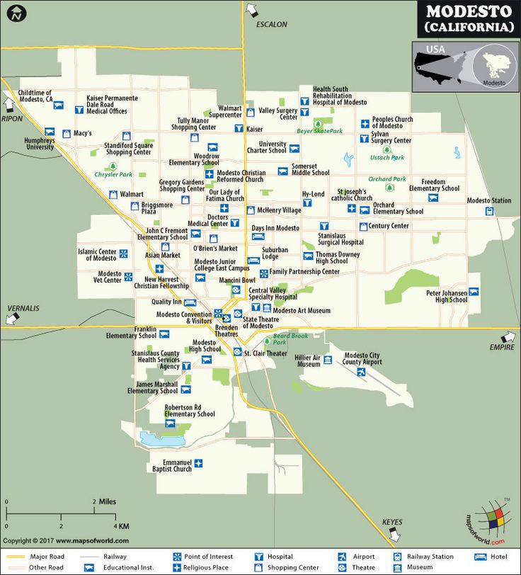 Map Of Modesto City California parks-recreation-neighborhoods-modesto-ca