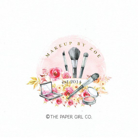 Premade Watercolor Logo Watercolor Badge Logo Business Logo Art