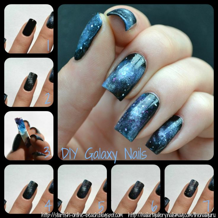 Galaxy Nails Tutorial By Starfish On The Beach Beauty Of Galaxy Nails Tutorial By Starfish On The Beach Beauty Of Nail Art Pinterest And Challenge