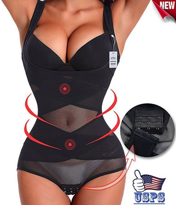 Hot Women's Push up Bra Body briefer bodysuit Shaper Tummy Slimmer Corset Vest #...