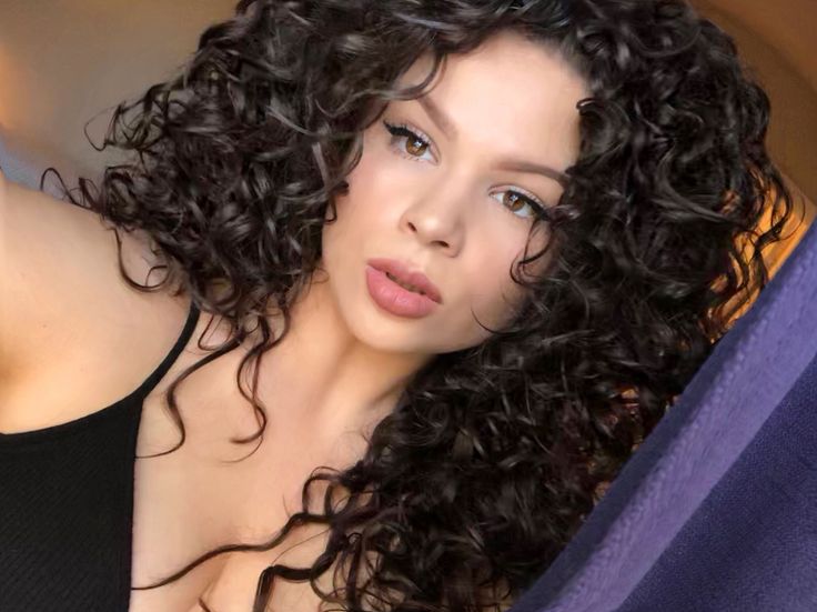 Shared curly brunette messy