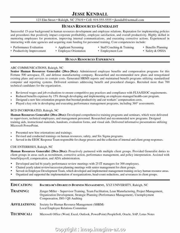 Entry Level Human Resources Resume Luxury Sample Hr