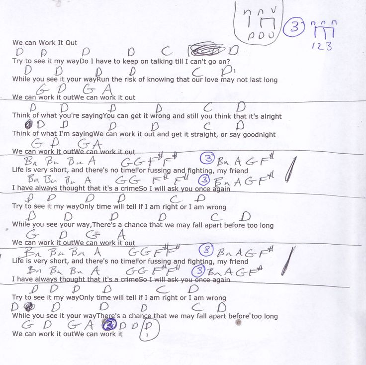 We Can Work It Out Beatles Guitar Chord Chart Just Lyrics Lyrics We Can Work It Out Beatles Guitar Chord Chart Just Lyrics Lyrics