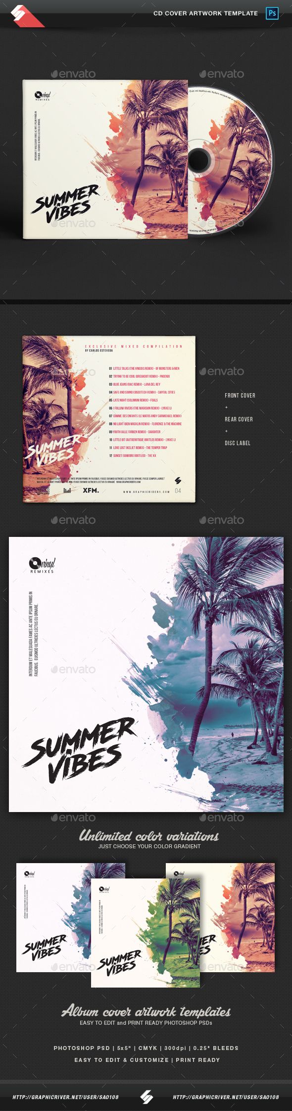 album cover template