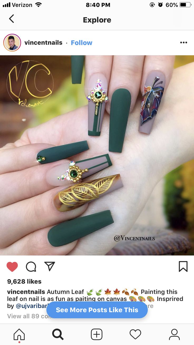 25 New Nail Art Equipment - Fall Nail Art Autumn Nails Pretty Nail Designs Nail ...