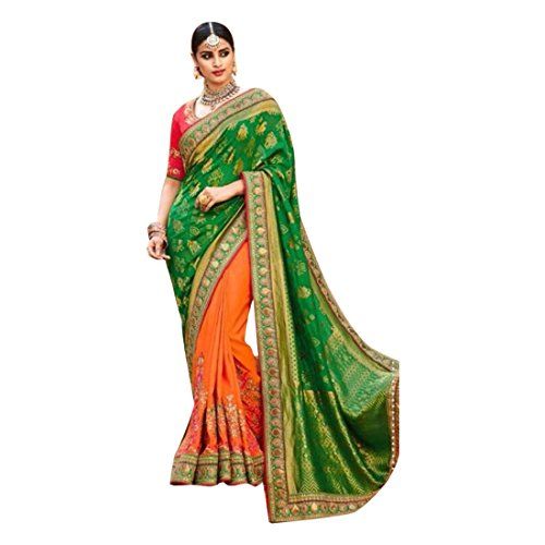 Sari Saree Bollywood Designer Tradizionale Indiano Pakistano da sposa Wear etnico