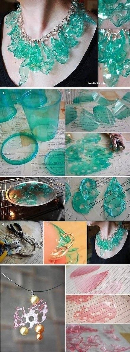 Jewelry Made From Recycled Plastic Bottles DIY #Recycledcrafts #Fashion