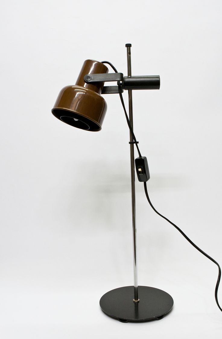 Vintage Bureaulamp, Bruin en Zwart, ca. 1970 | Bureaulamp ...