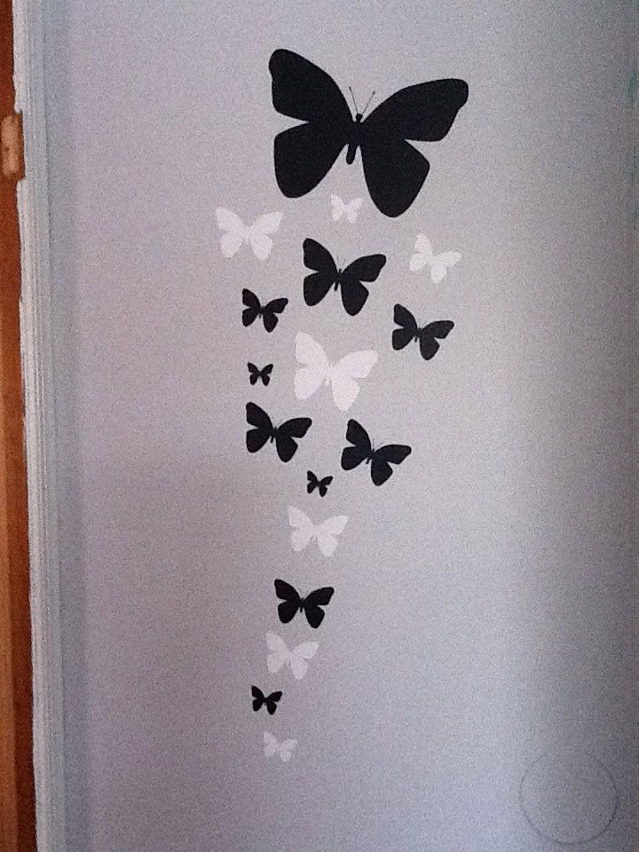 23 Best Black Erfly Funky Bedroom Images On Pinterest Home Erfly Wall Decals Black White