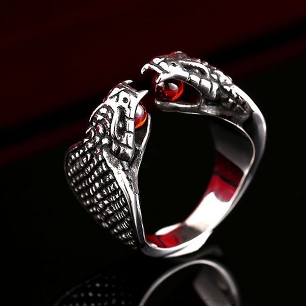Gothic Stainless Steel Punk Snake Biker Finger Rings Jewelry Men Women Party New Gothic Stainless Steel Punk Snake Biker Finger Rings Jewelry Men Women Party New