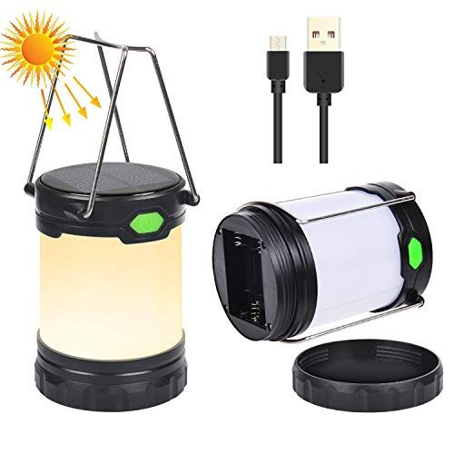 Usb Rechargeable Solar Lantern Battery Operated Lamp Waterwroof And Portable Led Camping Lamp Great Solar Powered La Camping Lamp Led Camping Lantern Solar Usb