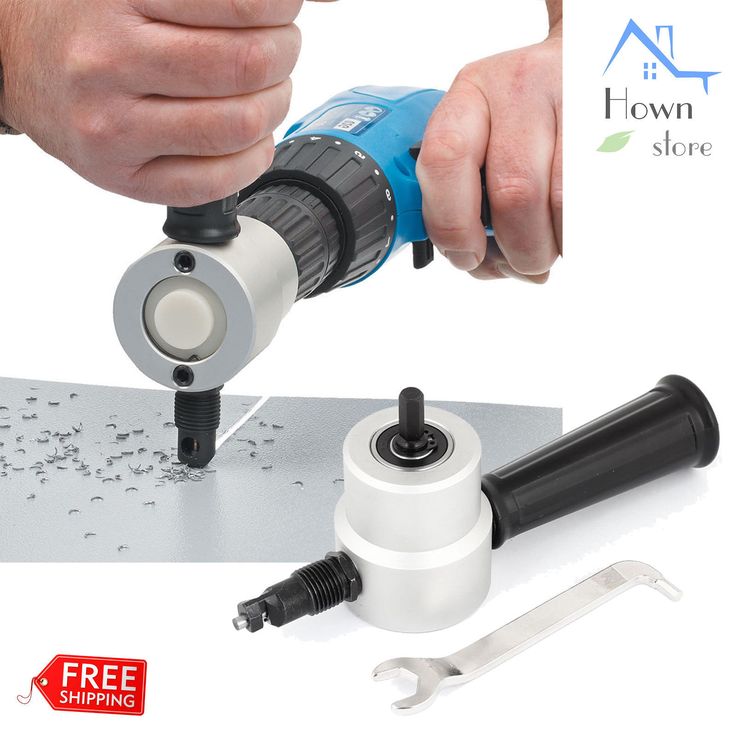 Electric Double Head Sheet Metal Cutting Nibbler Saw Attachmen Drill Cutter U1W7
