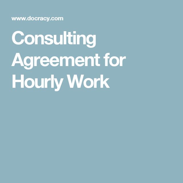 Consulting Agreement for Hourly Work Business Resources Pinterest - consulting agreement Consulting Agreement for Hourly Work Business Resources Pinterest - consulting agreement
