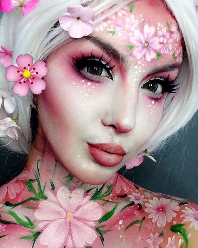 close up of my blossom makeup thanks for the overwhelming love on this look - Fun Makeup Ideas For Halloween close up of my blossom makeup thanks for the overwhelming love on this look - Fun Makeup Ideas For Halloween