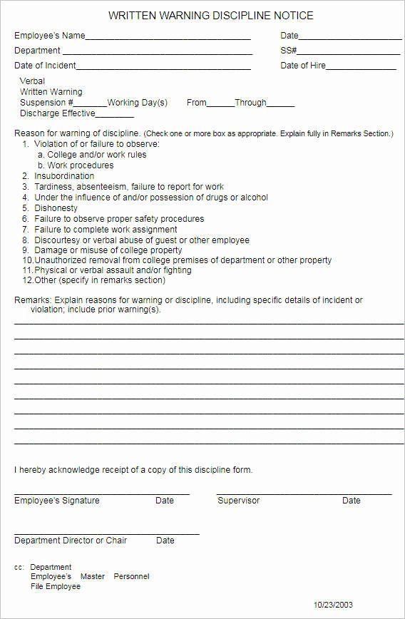 Download Employee Write Up Form 01 Employee Handbook Lettering Letter Example