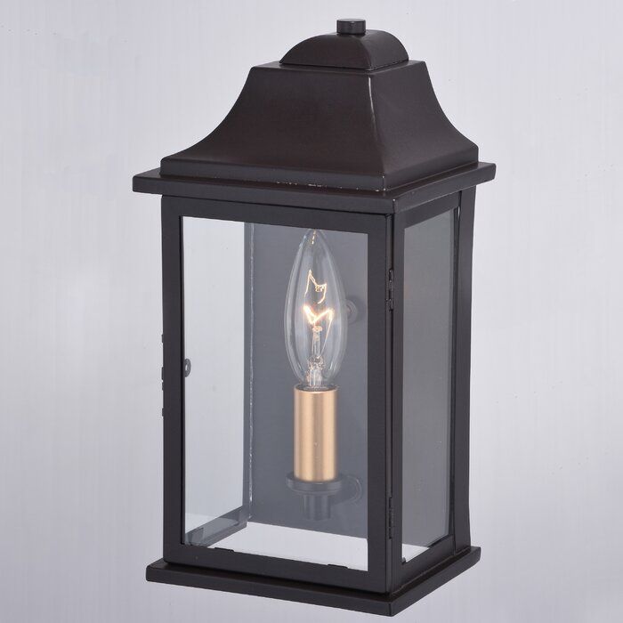 Charlton Home Cajigas Oil Burnished Bronze 1 Bulb Outdoor Wall Lantern Wayfair Outdoor Wall Lighting Wall Lantern Outdoor Wall Lantern