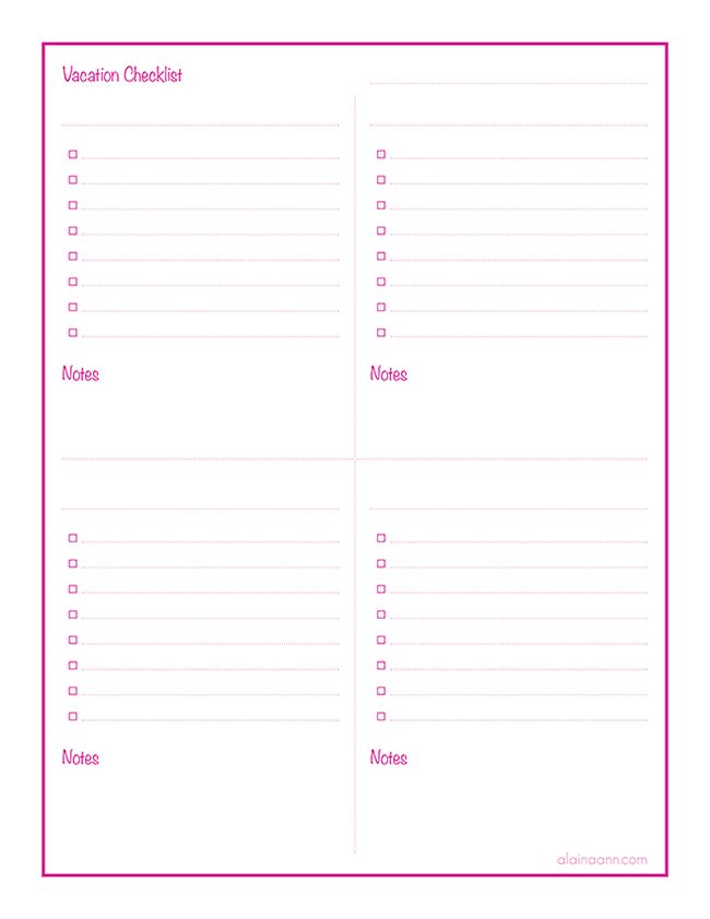 36 best Organized Home images on Pinterest Free printable - sample vacation checklist 36 best Organized Home images on Pinterest Free printable - sample vacation checklist